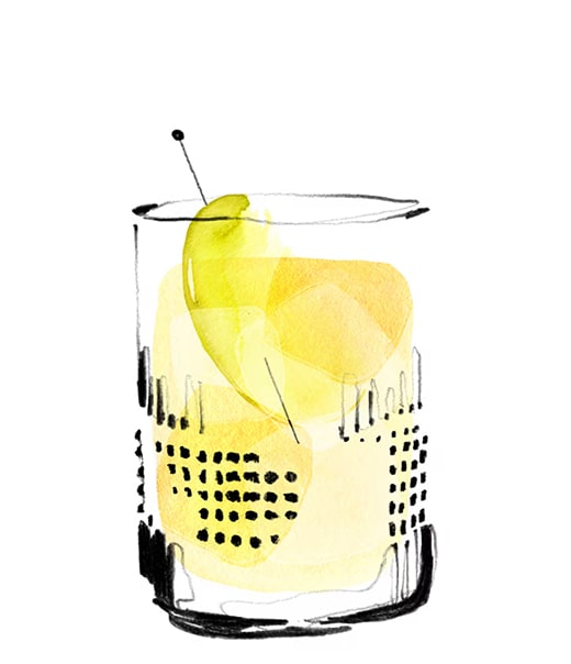 Apple Brandy on the rocks